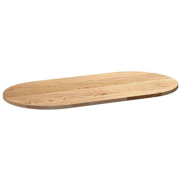 vidaXL Bordplate 100x50x2 cm oval heltre eik