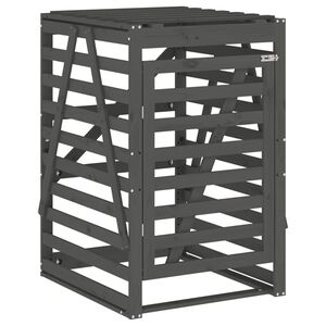 vidaXL S&oslash;ppeldunkskur gr&aring; 84x90x128,5 cm heltre furu