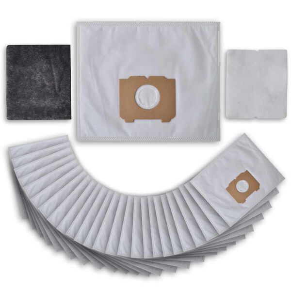 vidaXL 25 stk støvsugerpose med filtre til AEG, Progress, Tornado
