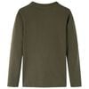 T-skjorte for barn med lange ermer kaki 128