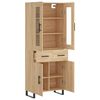 vidaXL Highboard sonoma eik 69,5x34x180 cm konstruert tre