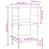 vidaXL Bokhylle sonoma eik 50x33x82 cm konstruert tre