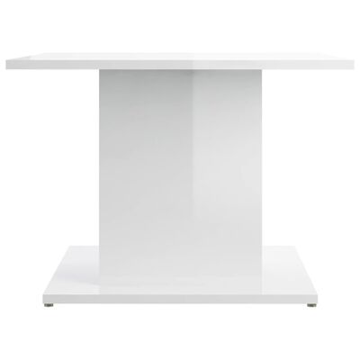 vidaXL Salongbord høyglans hvit 55,5x55,5x40 cm sponplate