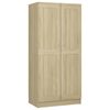 vidaXL Garderobe sonoma eik 82,5x51,5x180 cm konstruert tre