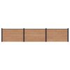 vidaXL Gjerdesett 3 stk. 526 x 105 cm WPC og Aluminium Brun