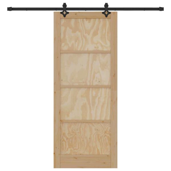 vidaXL Skyvedør ORKDAL Brun 86 x 211 cm Massiv furu