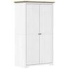 vidaXL Garderobe BODO hvit og brun 99x53,5x173 cm heltre furu