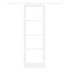 vidaXL Skyved&oslash;r ORKDAL Hvit 78 x 232 cm Massivt furutre og glass