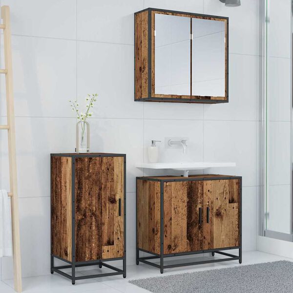 vidaXL Serviesskap Gammelt tre 35,5 x 35 x 76 cm