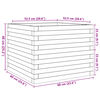 vidaXL Plantekasse 60x60x46 cm heltre furu