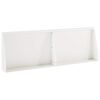 vidaXL St&oslash;ttemur 2 stk. 60 x 12 x 40 cm St&aring;l Hvit