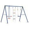 vidaXL Ute Huske Sett Flerfarget 263 x 185 x 185 cm St&aring;l og PE