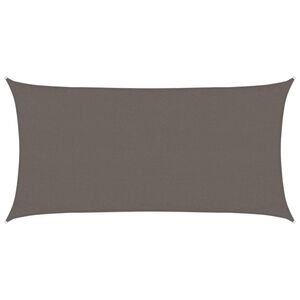 vidaXL Solseil 160 g/m&sup2; antrasitt 3x6 m HDPE