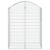 vidaXL Gabionkurv buet 100x50x120/140 cm galvanisert jern