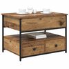 vidaXL Kaffebord med skuff Gamle tre 70 x 50 x 54.5 cm Konstruert tre