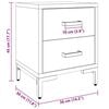 vidaXL Nattbord 2 stk 36x30x45 cm heltre furu