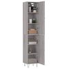 vidaXL Highboard grå sonoma 34,5x34x180 cm konstruert tre
