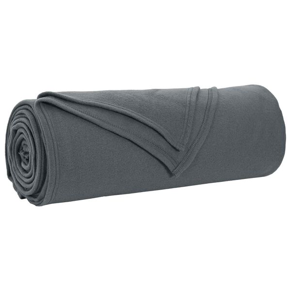 vidaXL Kastepledd 6 pcs M&oslash;rkegr&aring; 350 x 270 cm Fleece
