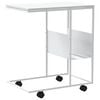 vidaXL Sidebord med hjul hvit 55x36x63,5 cm konstruert tre