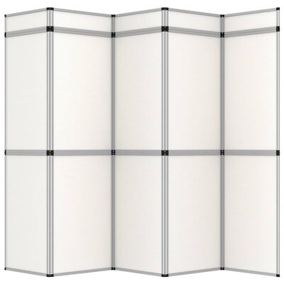 vidaXL Utstillingsvegg 15 paneler sammenleggbar 302x200 cm hvit