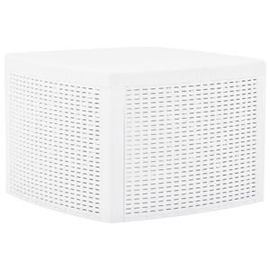 vidaXL Sidebord hvit 54x54x36,5 cm plast