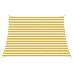vidaXL Solseil Gul og hvit 3 / 4 x 3 m HDPE