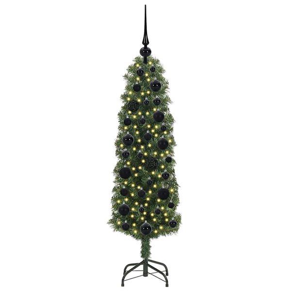vidaXL Kunstig juletre med 150 LED grønn 120 cm PVC og stål og plast