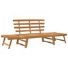 vidaXL Hagebenk 2-i-2 190 cm heltre akasie