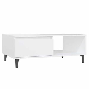 vidaXL Salongbord hvit 90x60x35 cm konstruert tre
