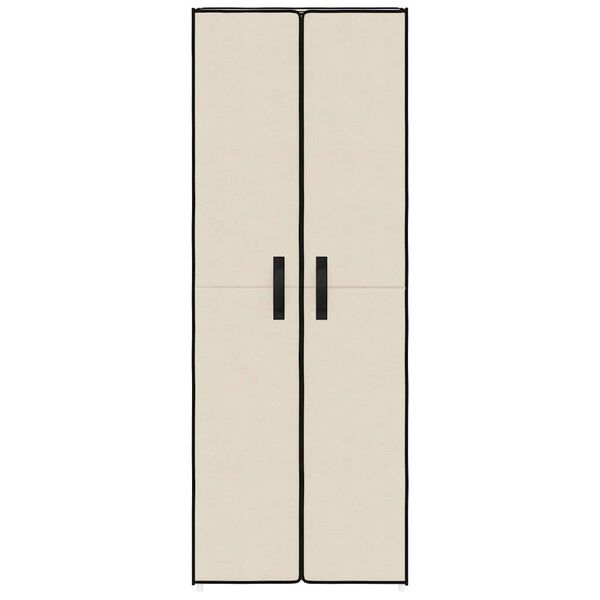 vidaXL Skoskap kremhvit 60x30x166 cm stoff