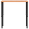 vidaXL Arbeidsbenk 100x60x(73-99,5) cm heltre bøk rektangulær