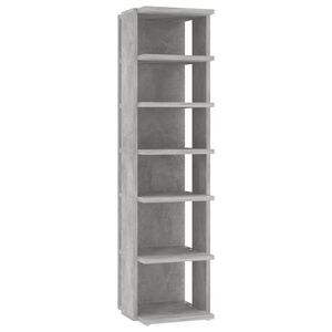 vidaXL Skoskap betonggr&aring; 27,5x27x102 cm konstruert tre