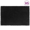 vidaXL D&oslash;rmatter 5 stk svart 40x60 cm tuftet kokosfiber