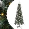 vidaXL Kunstig juletre med 300 LED gr&oslash;nn 210 cm PVC og plast og st&aring;l