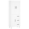 vidaXL Highboard hvit 69,5x34x180 cm konstruert tre