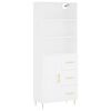 vidaXL Highboard hvit 69,5x34x180 cm konstruert tre