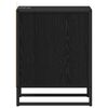 vidaXL Nattbord med skuff Svart Eik 39,5 x 30 x 50 cm Konstruert tre