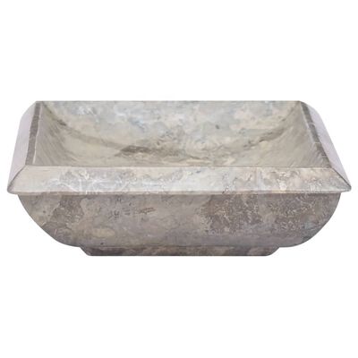 vidaXL Vask 50x35x10 cm marmor grå