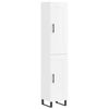 vidaXL Highboard h&oslash;yglans hvit 34,5x34x180 cm konstruert tre