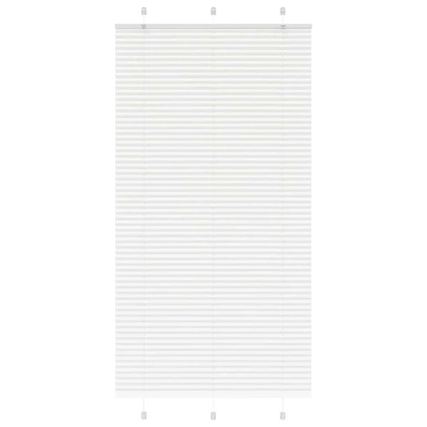 vidaXL pliss&eacute;gardin Hvit 105x200 cm Stoff Bredde 104,4 cm Polyester