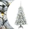 vidaXL Kunstig sammensatt juletre med 150 LED Hvit 120 cm PE og PVC