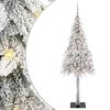 vidaXL Juletre med 300 LED med stativ Hvit 210 cm PE og st&aring;l