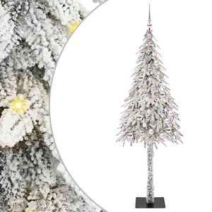 vidaXL Juletre med 300 LED med stativ Hvit 210 cm PE og st&aring;l
