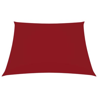 vidaXL Solseil oxfordstoff firkantet 2x2 m rød