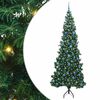 vidaXL Hj&oslash;rne Kunstig Jul Tre med 300 LED gr&oslash;nn 240 cm PVC og metall