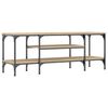 vidaXL TV-benk sonoma eik 121x35x45 cm konstruert tre og jern