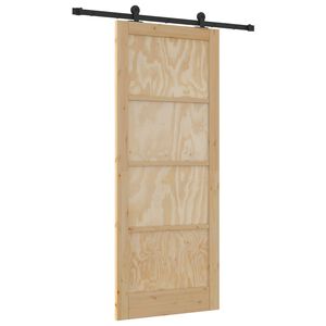 vidaXL Skyved&oslash;r ORKDAL Naturlig 86 x 211 cm Heltre furu