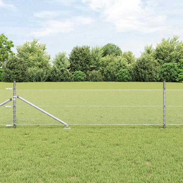 vidaXL Gjerdep&aring;le s&oslash;lv 100 x 0,8 m (13 mm mesh) St&aring;l