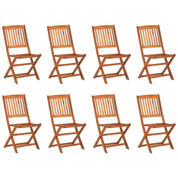 vidaXL Hagespisegruppe 9 deler 180x90x75 cm heltre akasie