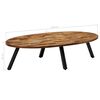 vidaXL Salongbord gjenvunnet heltre i teak oval 120x60x30 cm